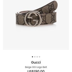 Unisex Gucci kids belt